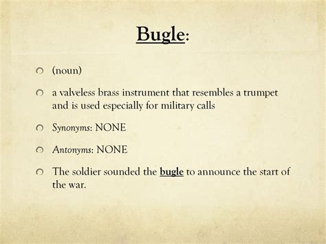 bugle noun .